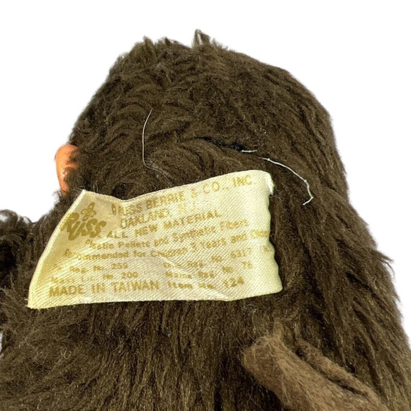 Vintage 1970s Russ Nobby Stuffed Thumb Sucking Ape Monkey Gorilla beanbag plush - Picture 5 of 5